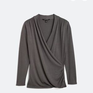 41 Hawthorn Charcoal Wrap Blouse